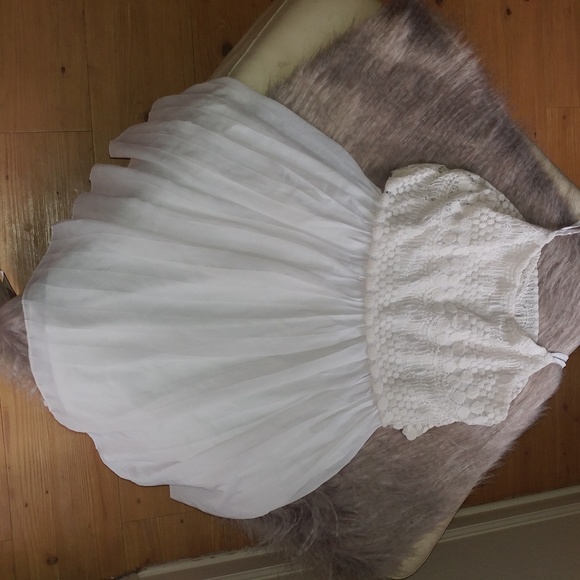 Charlotte Russe | mini white Grecian boho dress summer vacation juniors medium - Picture 2 of 8